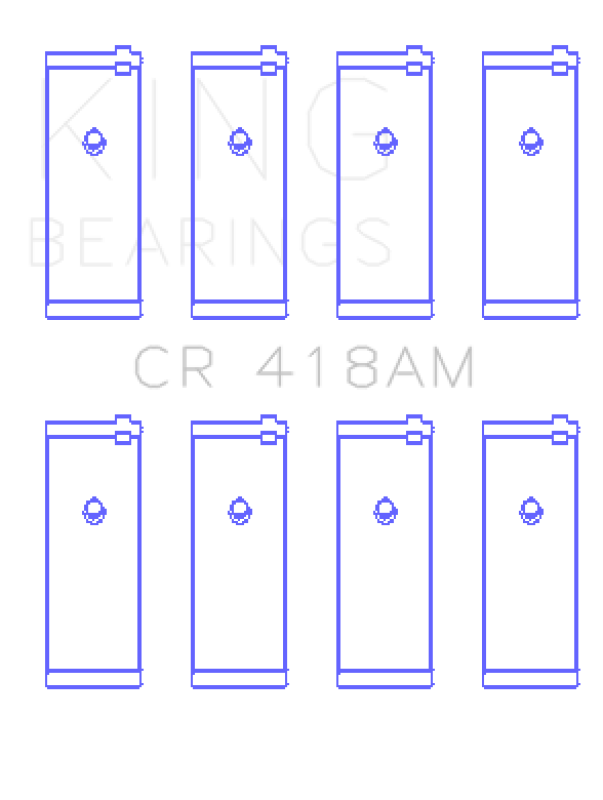 King Daewoo A15DM/A15MF/A15SMS/A16DMS/G15MF /Opel /Vauxhall 16SV/E16SE (Size STD) Rod Bearing Set