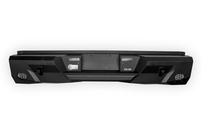 Steel rear bumper for Toyota Tundra by DV8 Offroad, part of the DV8 22-26 Spec Series, rugged offroad vehicle bumper.