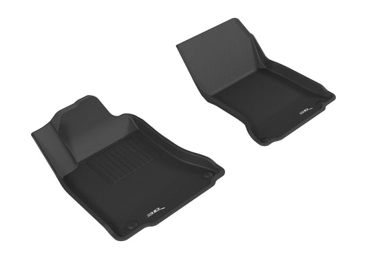 Black 3D MAXpider rubber floor mat for 2017-2019 Infiniti QX30 Kagu first row, custom-fit automotive interior protection