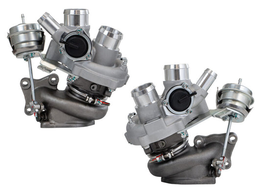 aFe Bladerunner GT Series turbocharger for 2011-2012 Ford F-150 V6 3.5L engine, showing the turbo unit with metal turbine housing.