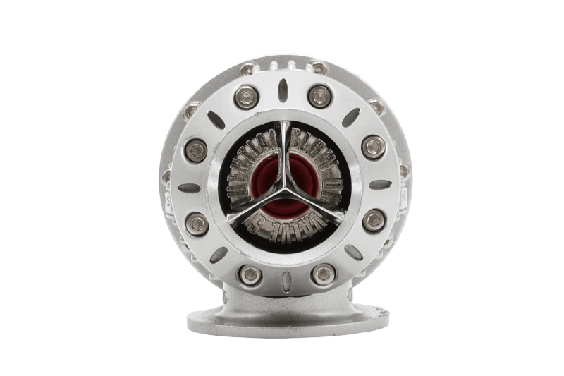 HKS Super SQV4 blow off valve for FL5 vehicle, showing the sleek black metal design and adjustable components.