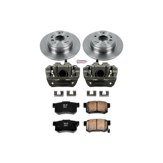 PowerStop rear brake kit with calipers for Acura TL 2004-2008, OE-style brake components and hardware.