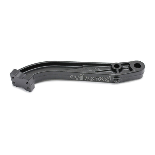 Wilwood clutch pedal with 6:1 ratio, black metal pedal for manual transmission vehicles, mounted on a vehicle interior.