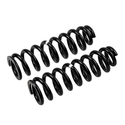 Old Man Emu front coilover coil spring for Toyota Land Cruiser 200 series, durable suspension component.