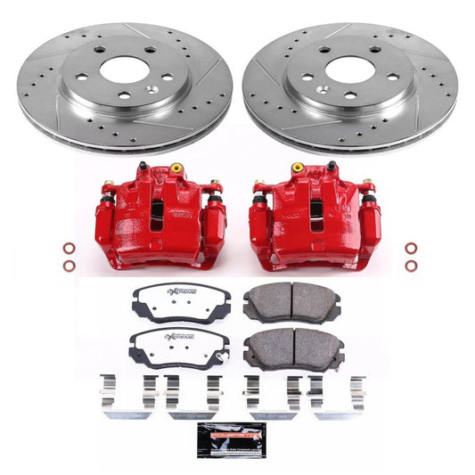 PowerStop Z26 Street Warrior front brake kit with calipers for 2011-2016 Buick LaCrosse, performance brake upgrade