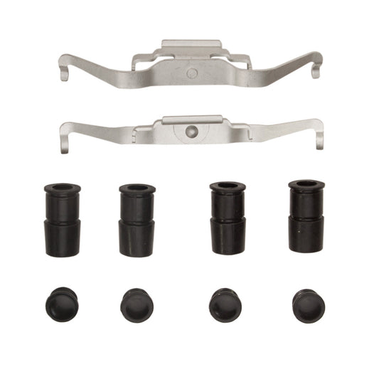 Dfc BMW 540i front brake hardware kit with premium components, includes clips and pins for secure brake assembly.