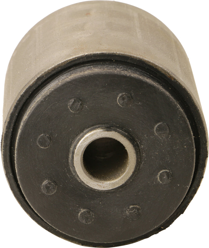 Moog 84-01 Jeep Cherokee rear forward leaf spring bushing showing rubber and metal components for suspension.