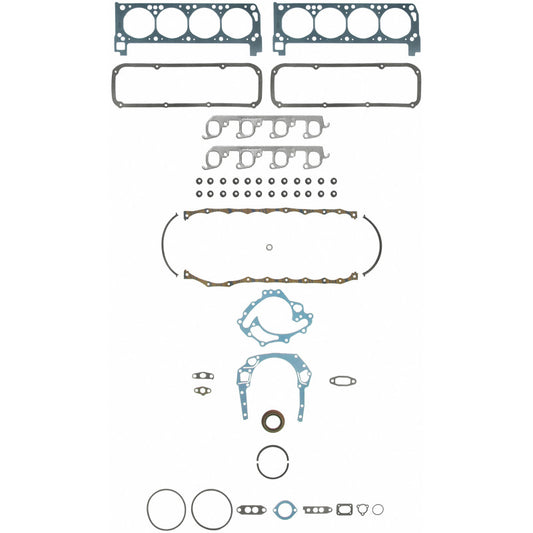 Fel-Pro Lincoln Mark V FS 8347 PT engine gasket set with multiple gaskets and seals for engine repair and maintenance.