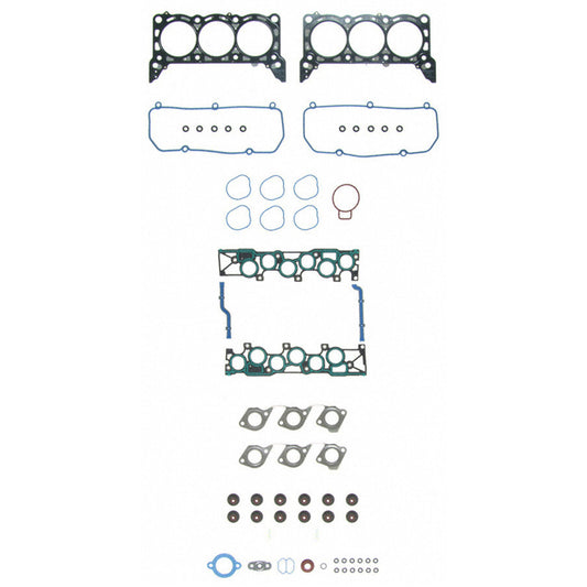 Fel-Pro Ford F-150 PermaTorque engine cylinder head gasket set with multiple gaskets and metal components for engine sealing.