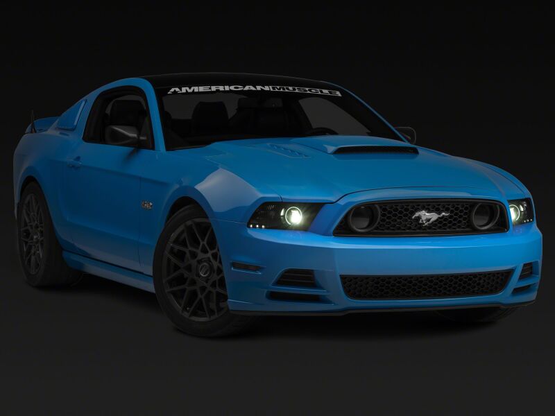 Raxiom Ford Mustang Axial Series HID bulb upgrade with 6000K color temperature, showing the bright, clear HID bulb for headlight upgrade.