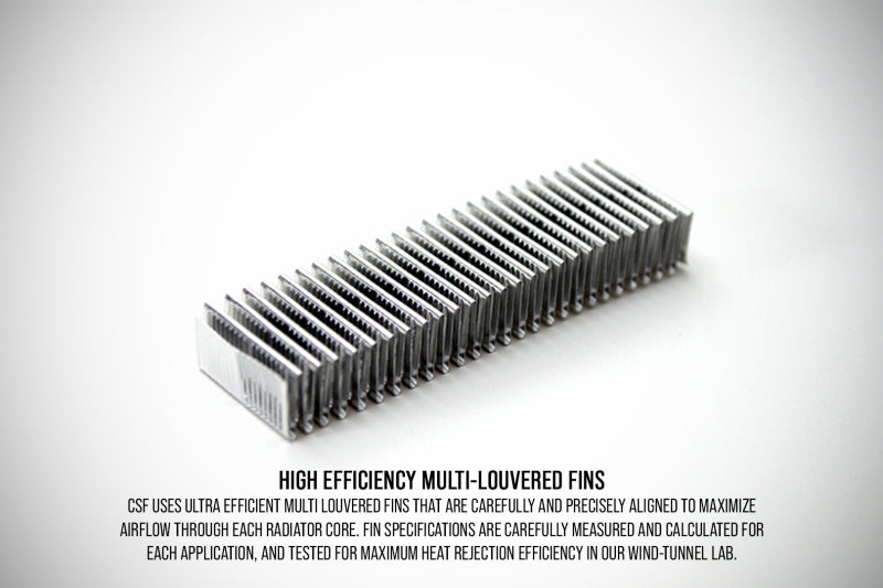 CSF 01-07 Mitsubishi Evo 7/8/9 Full-Slim Radiator w/12in Fan &amp; Shroud/-16AN - Black