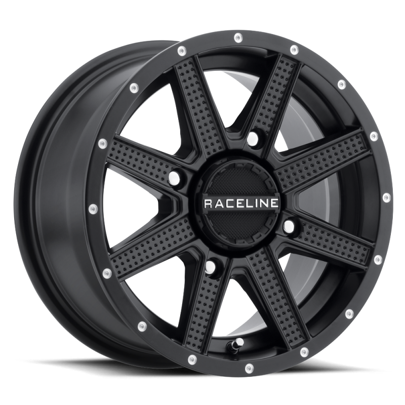 Raceline A92B Hostage satin black 14x7 inch cast wheel with 4x156 bolt pattern and 5mm offset, featuring a 132.5mm bore.