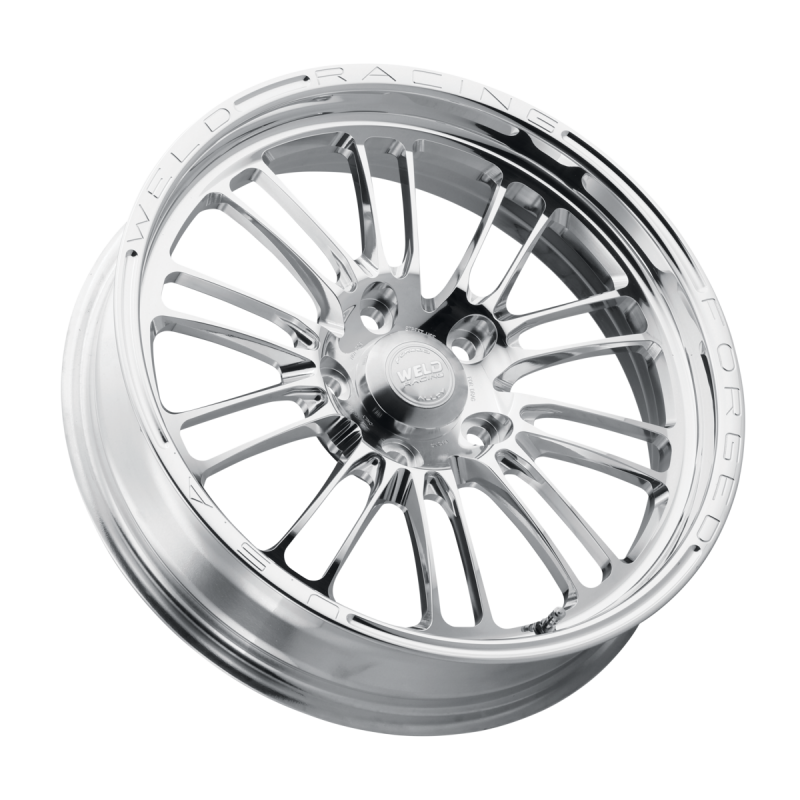 Polished Weld RPM Frontrunner forged wheel with 17x4.5 size, 5x4.75 bolt pattern, 2.25 BS, and 2.87 HB for vehicles.