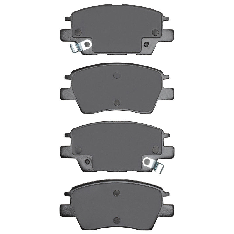 R1 Concepts R1 Ceramic Brake Pads for Chevrolet Bolt EUV 2016-2023, front OE brake pads with metal backing and ceramic friction material.