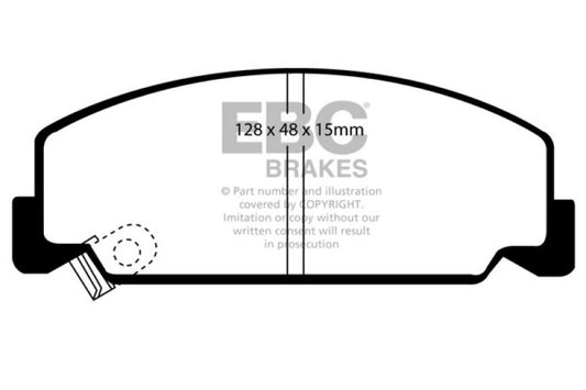 EBC Greenstuff front brake pads for Honda Accord 1984-1985 1.8 sedan, performance brake pads for improved stopping power