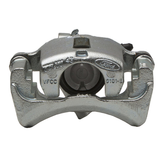 Silver zinc coated DFC 05-14 Ford Mustang rear OE brake caliper, premium DFC caliper for Mustang braking system.