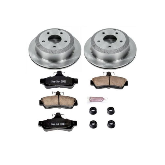 PowerStop OE rear brake kit for 2005-2006 Pontiac GTO, includes brake rotors and pads for improved stopping power.