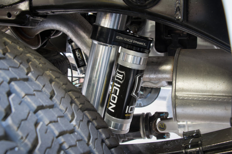 Pair of ICON 2015+ Chevrolet Colorado rear shocks with 0-2 inch lift, 2.5 Series shocks for improved ride and handling.