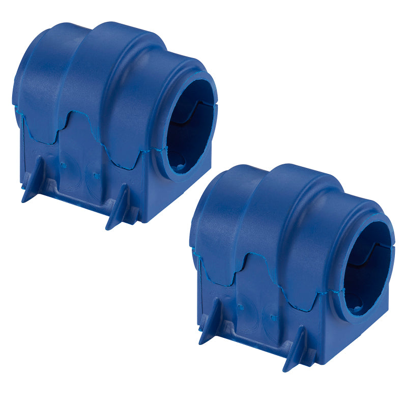 Moog front to frame sway bar bushing for 2007-2010 Ford Explorer Sport Trac, visible in the image as a black rubber bushing.