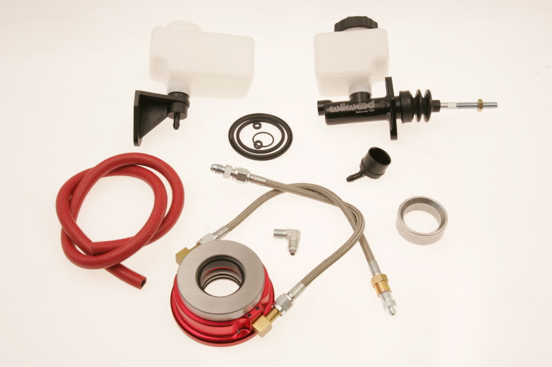 McLeod Racing hydraulic release bearing with adjustable screw for MOPAR 1410 collar, includes master cylinder for clutch systems.