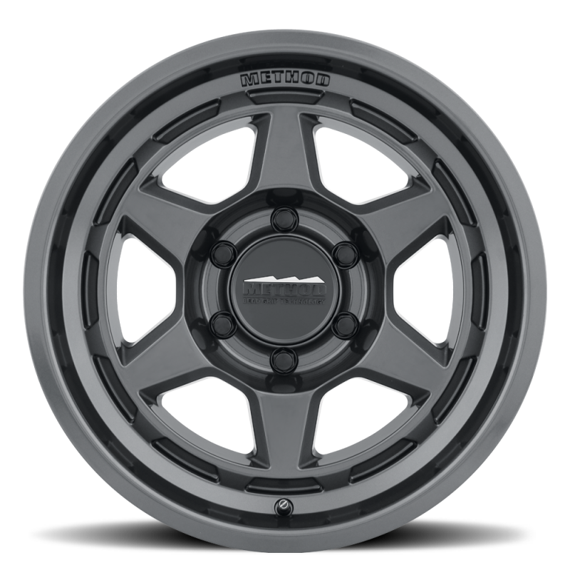 Method MR708 cast wheels in gloss titanium finish, 17x8.5 inches, 6x5.5 bolt pattern, ET 25, 106.25 CB, with a sleek wheel design.