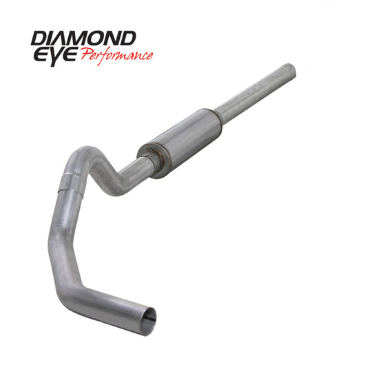 Diamond Eye Performance Catback exhaust system for 2004.5-2007.5 Dodge Ram 600 Cummins diesel engine, showing polished stainless steel pipes.