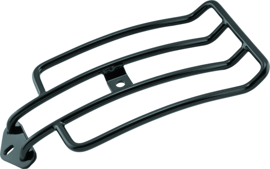 Bikers Choice XL solo seat black luggage rack for custom motorcycle base rack system, model 04-22.