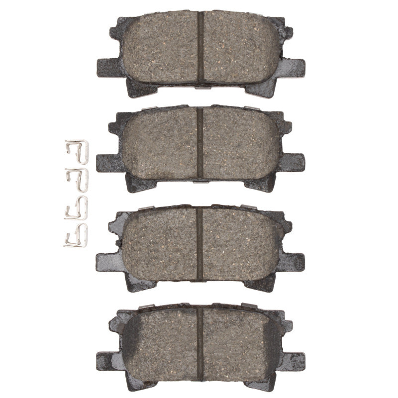 R1 Concepts Lexus RX400h rear ceramic brake pads, OE quality, with visible brake pad components for Lexus RX400h model.
