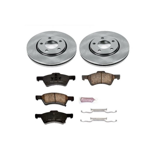 PowerStop OE front brake kit for 2003-2004 Dodge Caravan, includes brake rotors and pads for reliable stopping power