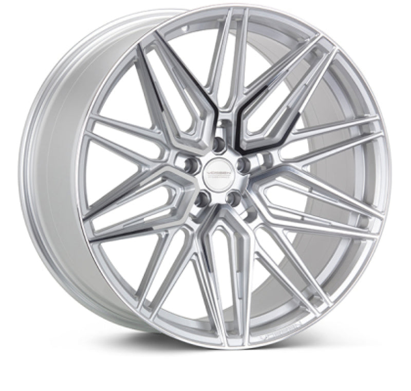 Vossen HF-7 22x9.5 forged silver polished wheel with 5x112 bolt pattern, ET15 deep face design, 66.5 center bore