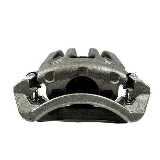 PowerStop OE front left brake caliper with bracket for Jeep Liberty 2002-2007, showing the caliper assembly and mounting components.