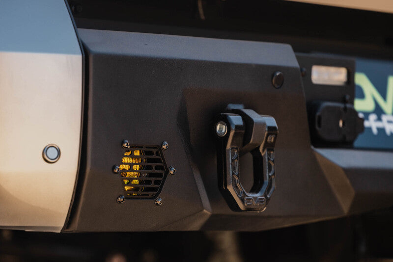 DV8 Offroad Steel Rear Bumper for Toyota Tundra 22-26, Spec Series, heavy-duty offroad bumper with reinforced steel construction.