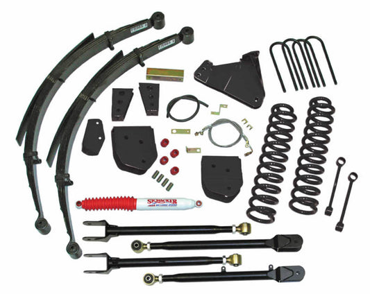 Skyjacker 8.5-inch lift kit for Ford F250 4WD gas truck, includes components for increased ground clearance and off-road capability