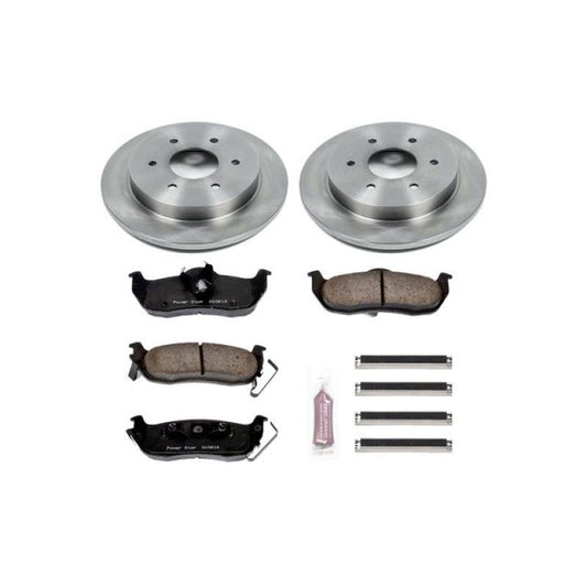PowerStop OE rear brake kit for Infiniti QX56 2004-2010, includes brake rotors and pads for reliable stopping power