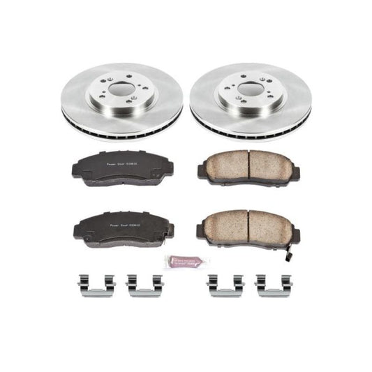 PowerStop OE front brake kit for 2011-2014 Acura TSX, including brake rotors and pads for reliable stopping performance.