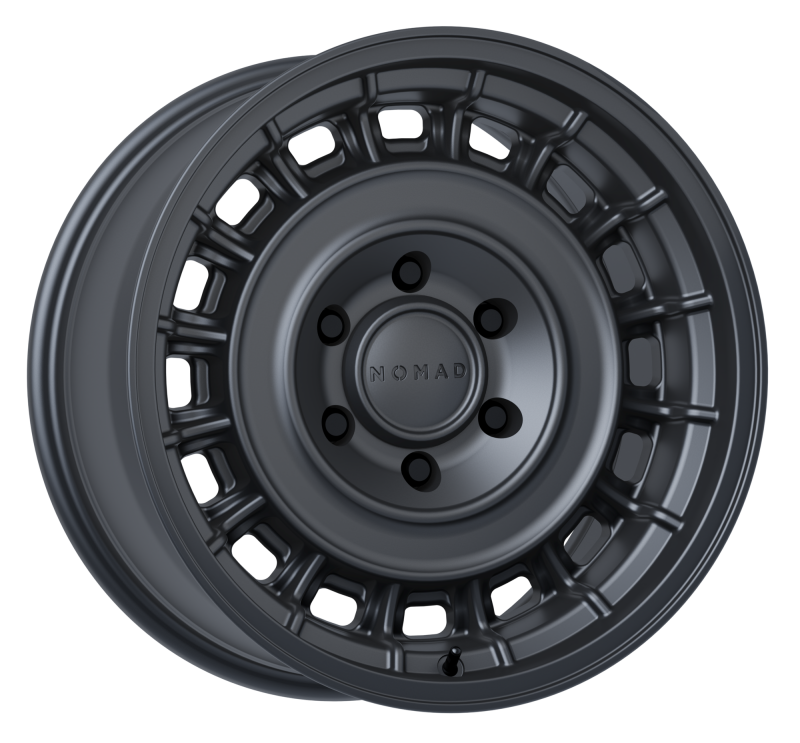 Nomad N502DU Arvo forged wheel, 17x8.5 inches, dark gunmetal finish, 5x150 bolt pattern, 0mm offset, 110.3mm bore.