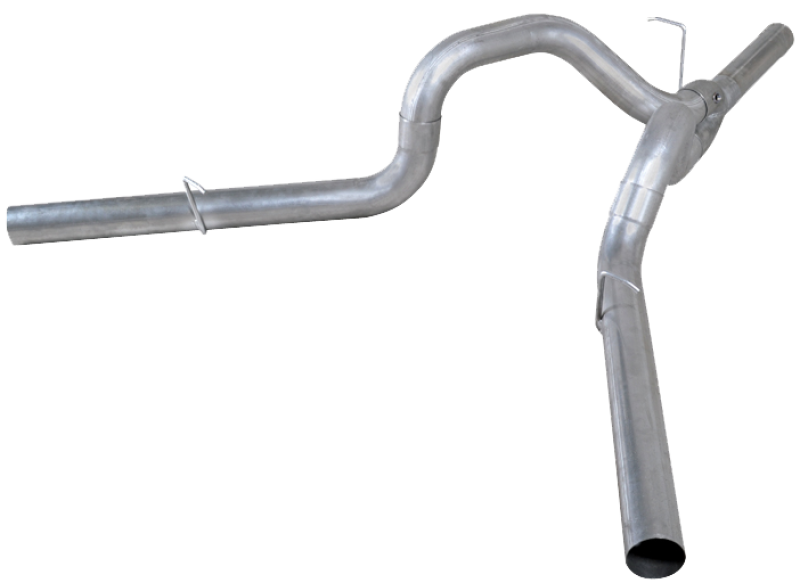 Diamond Eye Performance DPF back dual exhaust system for 2016-2017 Chevy/GMC 6.6L Duramax 2500/3500 trucks, stainless steel finish.