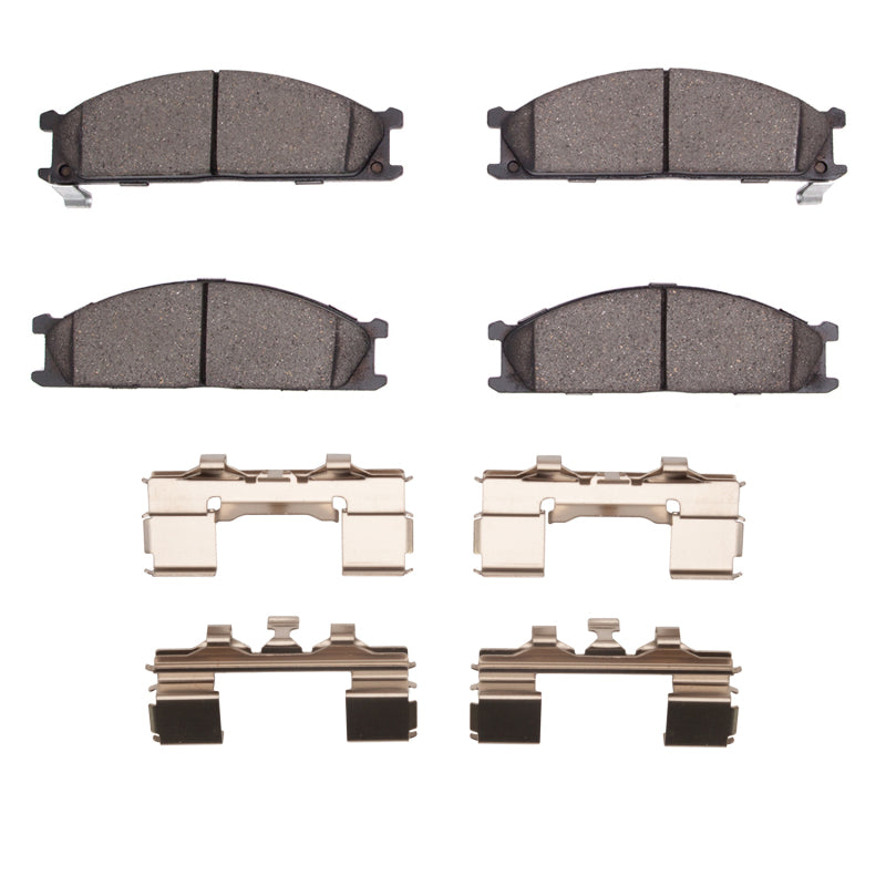 R1 Concepts Nissan D21 Pickup 4WD brake pads and hardware kit, OE quality front brake pads for 1985-2015 models