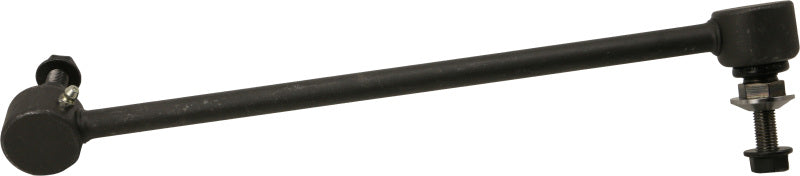 Moog 15-18 BMW M3 front left sway bar endlink showing metal joint and rubber bushing for suspension stability
