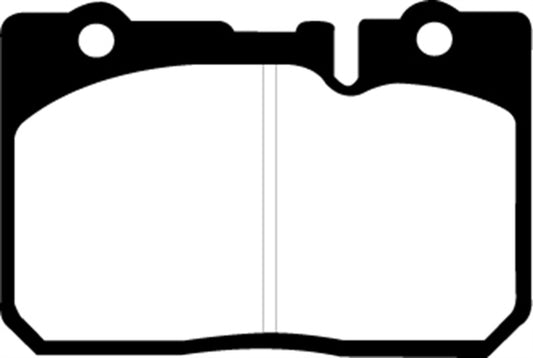 EBC Redstuff front brake pads for Lexus LS400 4.0, high-performance brake pads with red friction material for improved stopping power.