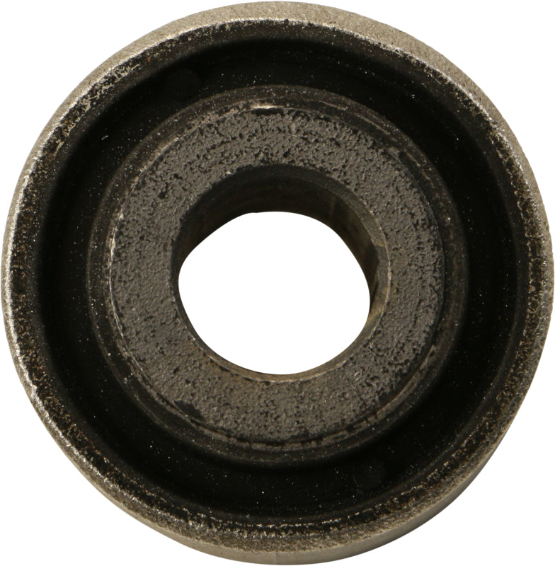 Moog Volvo S60 rear suspension arm bushing, control arm bushing for 2001-2009 models, close-up image showing rubber and metal components.