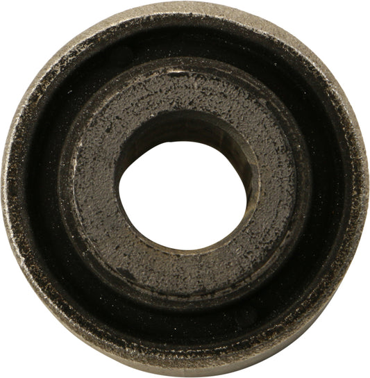 Moog Volvo S60 rear suspension arm bushing, control arm bushing for 2001-2009 models, close-up image showing rubber and metal components.