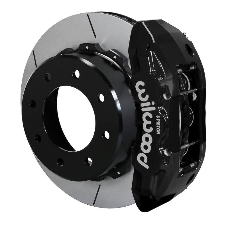 Wilwood TX6R rear big brake kit with 15.50-inch black rotors and lines for 2020-2024 GM trucks and SUVs 2500 series.