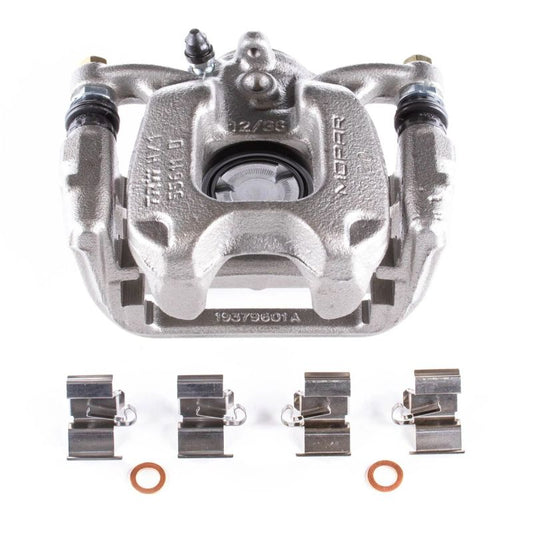PowerStop OE rear right brake caliper with bracket for Fiat 500X 2016-2018, showing the caliper assembly and mounting bracket.