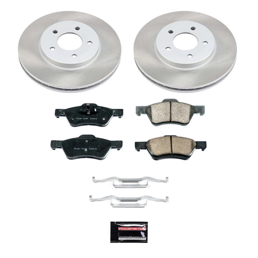 PowerStop performance brake rotor kit for Mercury Mariner 2005-2010, semi-coated front brake rotors for improved stopping power.