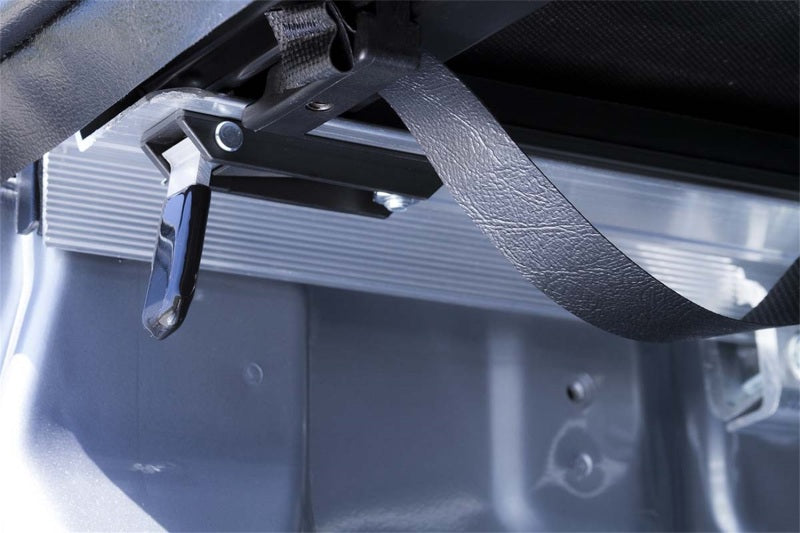 Access Tonnosport roll-up truck bed cover on a 2016-2019 Toyota Tacoma 5ft bed, exterior view of the truck bed accessory.