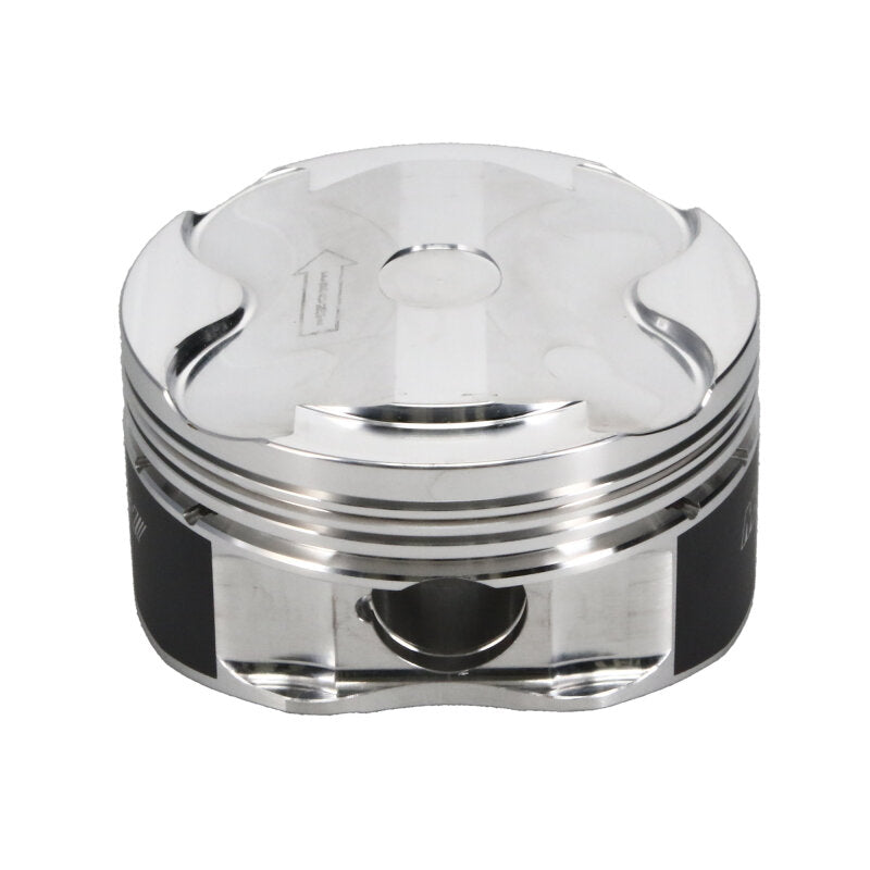 Manley Performance forged single piston for Ford 5.0L Coyote V8, showing detailed metal construction and piston shape.