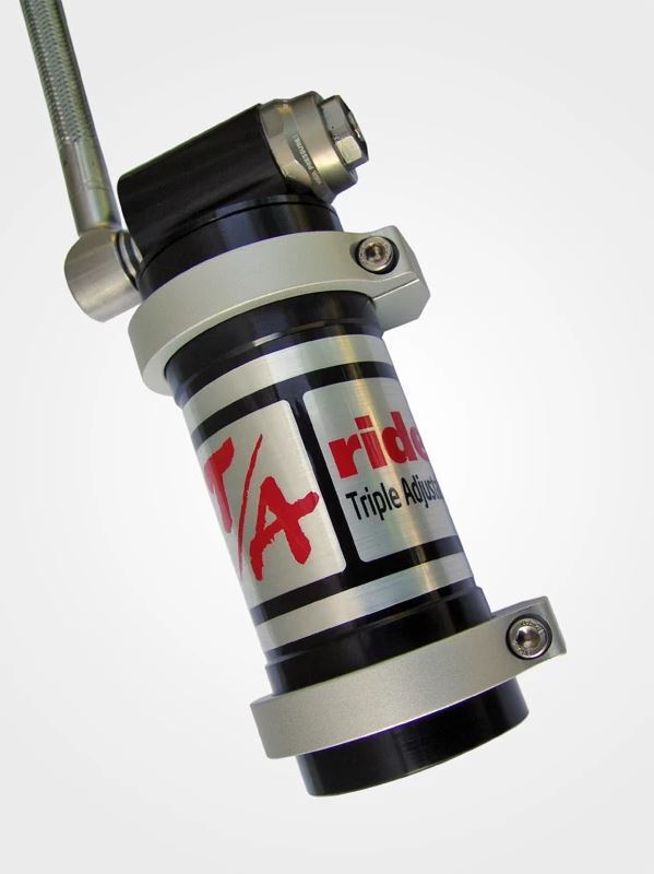 Rear Ridetech coilovers with 4-link TQ setup for 1962-1967 Chevy II Nova, showing the suspension components in detail.
