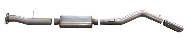 Gibson stainless 3.5-inch cat-back exhaust system for Hummer H2 2008-2009, featuring sleek single exhaust pipe