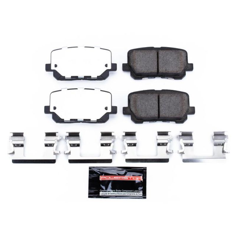 PowerStop rear Z26 Extreme Street brake pads for Dodge Charger 2014-2019 with hardware, high-performance brake pads for enhanced stopping power.